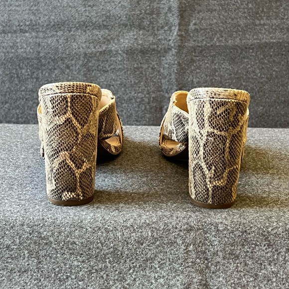 Who What Wear Slipper Heel Sandals Snakeskin Print - Picture 8 of 11